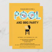 BBQ Pool Party Kaart (Voorkant / Achterkant)