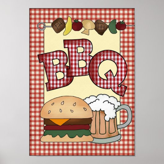 BBQ-poster Poster (Voorkant)