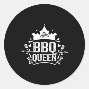 BBQ Queen Grill Vlees Byrbecue Grillen BBQ Ronde Sticker