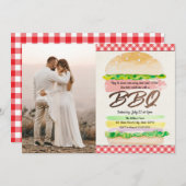 BBQ Réception de mariage Photo Invitation (Devant / Derrière)