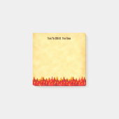 BBQ Red Flames Bewerkbare Westerne letters Post-it® Notes (Voorkant)