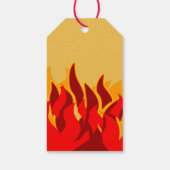 BBQ Red Flames Custom Canning of Gift Label Cadeaulabel (Achterkant)