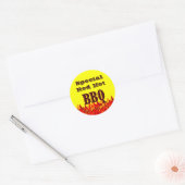 BBQ Red Flames Custom Canning Sticker (Envelop)