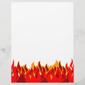 BBQ Red Flames Custom Flyer Sjabloon (Achterkant)