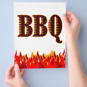 BBQ Red Flames Custom Flyer Sjabloon (Hand)