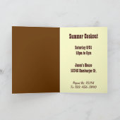 BBQ Red Flames Custom Folded Invitation (Binnen)