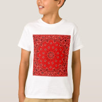 BBQ Red Paisley Western Bandana Scarf Print