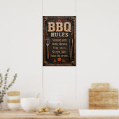 BBQ-regels Poster (Keuken)