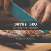 BBQ Restaurant Food Custom-Cut Vinyl Sticker (Voorkant)