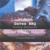 BBQ Restaurant Food Custom-Cut Vinyl Sticker (Voorkant)