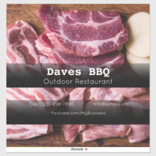 BBQ Restaurant Food Custom-Cut Vinyl Sticker