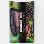BBQ Restaurant Fumé Grillé Bannière d'affaires (Vertical)