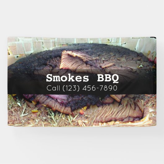 BBQ Restaurant Fumé Grillé Bannière d'affaires (Horizontal)