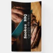 BBQ Restaurant Fumé Grillé Bannière d'affaires (Vertical)