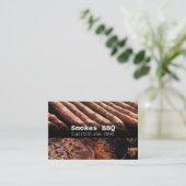 BBQ Restaurant Grill Smoke Company Carte de visite (Debout devant)