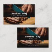 BBQ Restaurant Grill Smoke Company Carte de visite (Devant / Derrière)