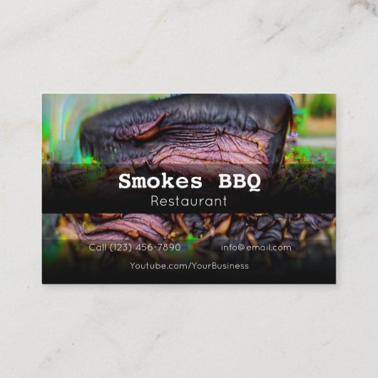 BBQ Restaurant Grill Smoke Company Carte de visite (Dos)
