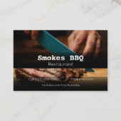 BBQ Restaurant Grill Smoke Company Visitekaartje (Achterkant)