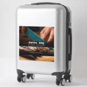 BBQ Restaurant Nourriture Étiquette Vinyl Coupé (Sur valise)