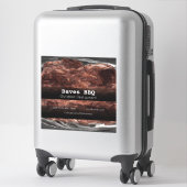 BBQ Restaurant Nourriture Étiquette Vinyl Coupé (Sur valise)