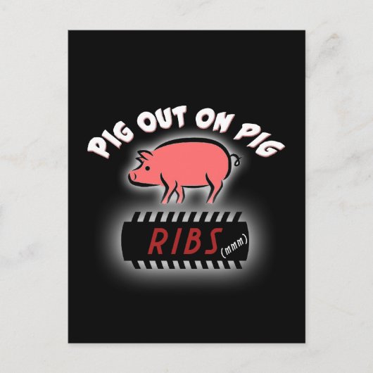 BBQ Ribs invitation carte postale (Devant)