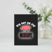 BBQ Ribs invitation carte postale (Debout devant)