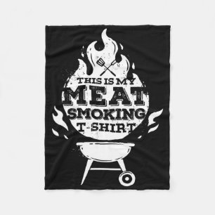 BBQ roker Dit is mijn vlees roken Fleece Deken