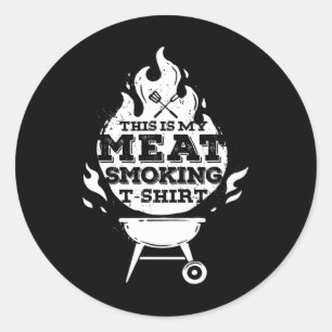 BBQ roker Dit is mijn vlees roken Ronde Sticker