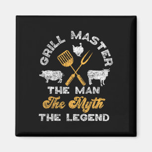 BBQ roker grill meester van het Man The Myth The L Magneet