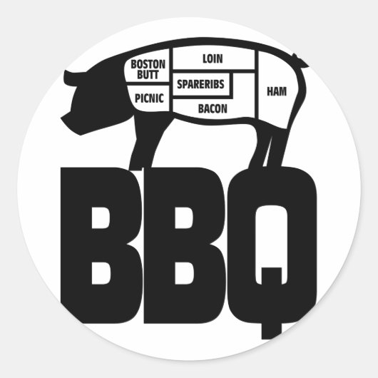 BBQ RONDE STICKER (Voorkant)