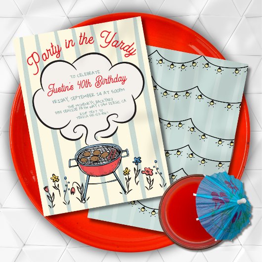 BBQ Rook Grill Feest in de Tuin Kaart