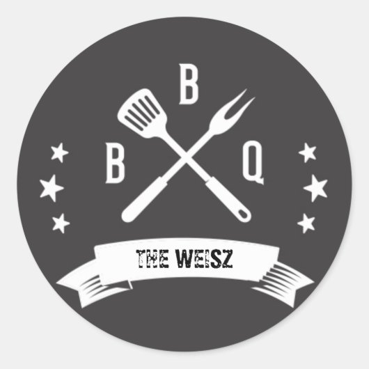 BBQ Round Custom Label (Voorkant)