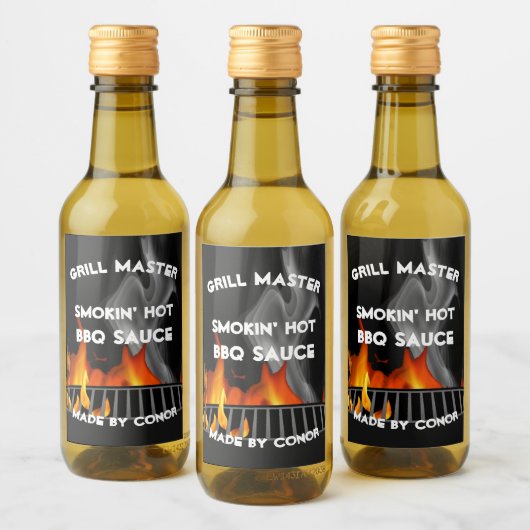 BBQ Sauce 2 x 3" Eten en Drank Etiket Set (Flessen)