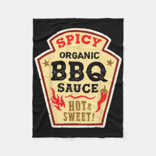BBQ Sauce Hot Spicy Grill Ketchup Byrbeque Hallowe Fleece Deken