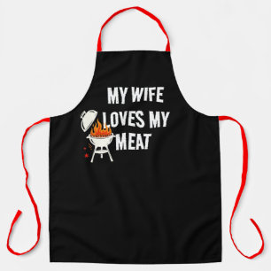 BBQ-schort - Mijn vrouw houdt van mijn vlees Grapp Schort