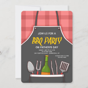 BBQ-schort uitnodiging