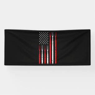 BBQ Shirt voor Heren Papa Gift Patriottische USA Spandoek