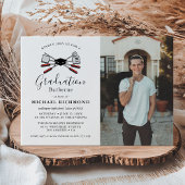 BBQ Simple Graduation Party Photo Invitation