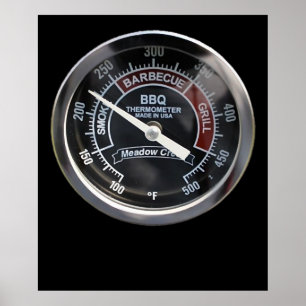 BBQ Smoker 225 Gradentemperatuurmeter - Ideaal Poster