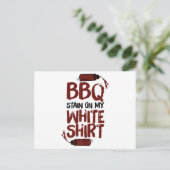 BBQ Stain op mijn White Premium Briefkaart (Staand voorkant)