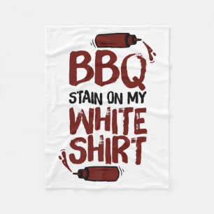 BBQ Stain op mijn White Premium Fleece Deken