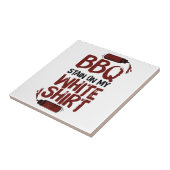 BBQ Stain op mijn White Premium Tegeltje (Zijkant)