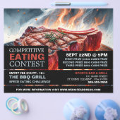 BBQ Steak - Competitieve/Speed Eating Contest Flyer (Enkel)