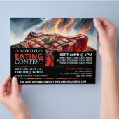 BBQ Steak - Competitieve/Speed Eating Contest Flyer (Hand)