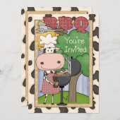 BBQ Steer Uitnodiging (Voorkant / Achterkant)