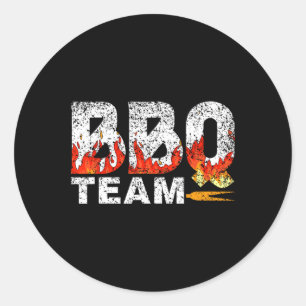 BBQ Team Vlees Byrbecue Grillen Grill BBQ Ronde Sticker