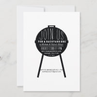 BBQ Tekst met rode Checker deken thema uitnodiging