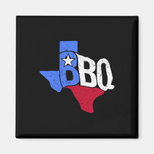 BBQ Texas State Vlag en Byrbecue Kaart Magneet