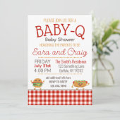 BBQ thème Baby-Q Baby shower Editable Invitation (Debout devant)