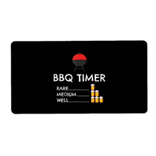BBQ Timer Barbecue Funny Grill Grilling Gift Etiket